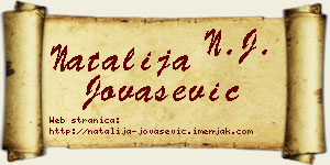 Natalija Jovašević vizit kartica
